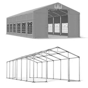 Namiot Imprezowy Całoroczny 5x12x2,5 Szary WINTER ISD - Pawilony ogrodowe - miniaturka - grafika 1