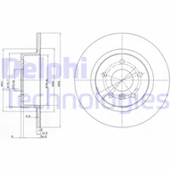 Tarcze hamulcowe - Tarcza hamulcowa DELPHI BG3227C - miniaturka - grafika 1