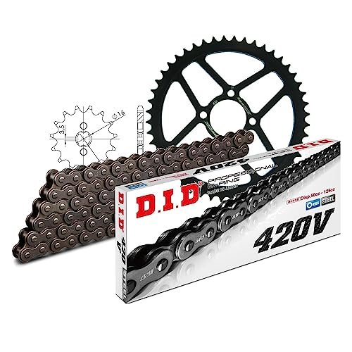 Zestaw łańcuchów DID stal 420 V / 106 zamek zaciskowy do Yamaha RDM 50 ccm