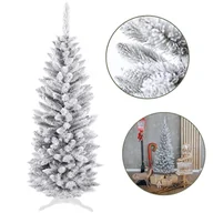 Choinki - Sztuczna choinka Świerk ośnieżony slim PVC 180cm - miniaturka - grafika 1