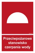 Systemy ekspozycyjne i znaki informacyjne - BB008 PRZECIWPOŻAROWE STANOWISKO CZERPANIA WODY, TS - PŁYTA TD FOTOLUMINESCENCYJNA; (250X370MM) - miniaturka - grafika 1