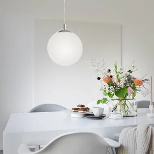 Lampa wisząca Paul Neuhaus Bolo, szklany klosz, Ø 25 cm - Lampy sufitowe - miniaturka - grafika 1