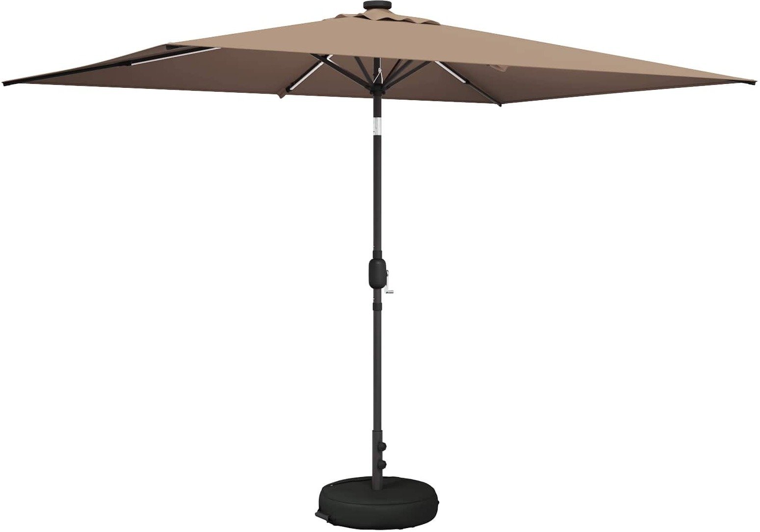 vidaXL vidaXL Parasol ogrodowy z LED-owymi lampkami 200 x 300 cm Poliester