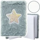 Notesy i bloczki - Notatnik pluszowy A6/80K linia Gwiazda Szary - miniaturka - grafika 1