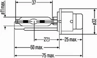 Oświetlenie samochodowe - akcesoria - HELLA Standard D4S Xenon gas lampa wyładowcza, 12/24 V, 4300 K, 8 GS 007 949 311 007949311 - miniaturka - grafika 1