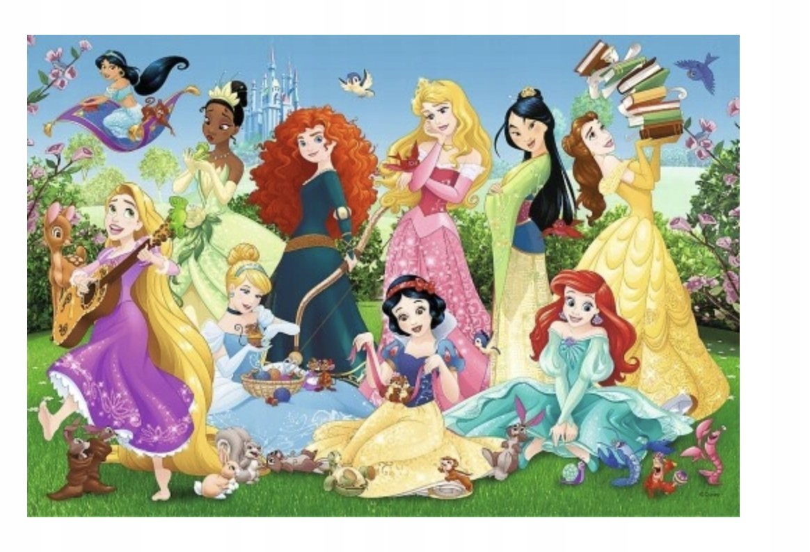 PUZZLE KSIĘŻNICZKI DISNEYA ARIEL BELLA A3 252 el z Nadrukiem + IMIĘ #142