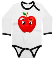 Body dla niemowląt - Body dziecięce Uśmiechnięte Czerwone Jabłko Na Dzień Jabłka 98/104 - miniaturka - grafika 1