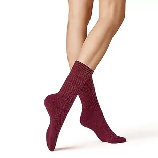 KUNERT Skarpety damskie Diagonal Structure Fashion, bordowy, 39-42 EU - Skarpetki damskie - miniaturka - grafika 1