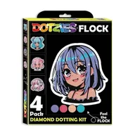 Zabawki kreatywne - Diamond Dotz Adults Flocked Neon Anime Girls - miniaturka - grafika 1