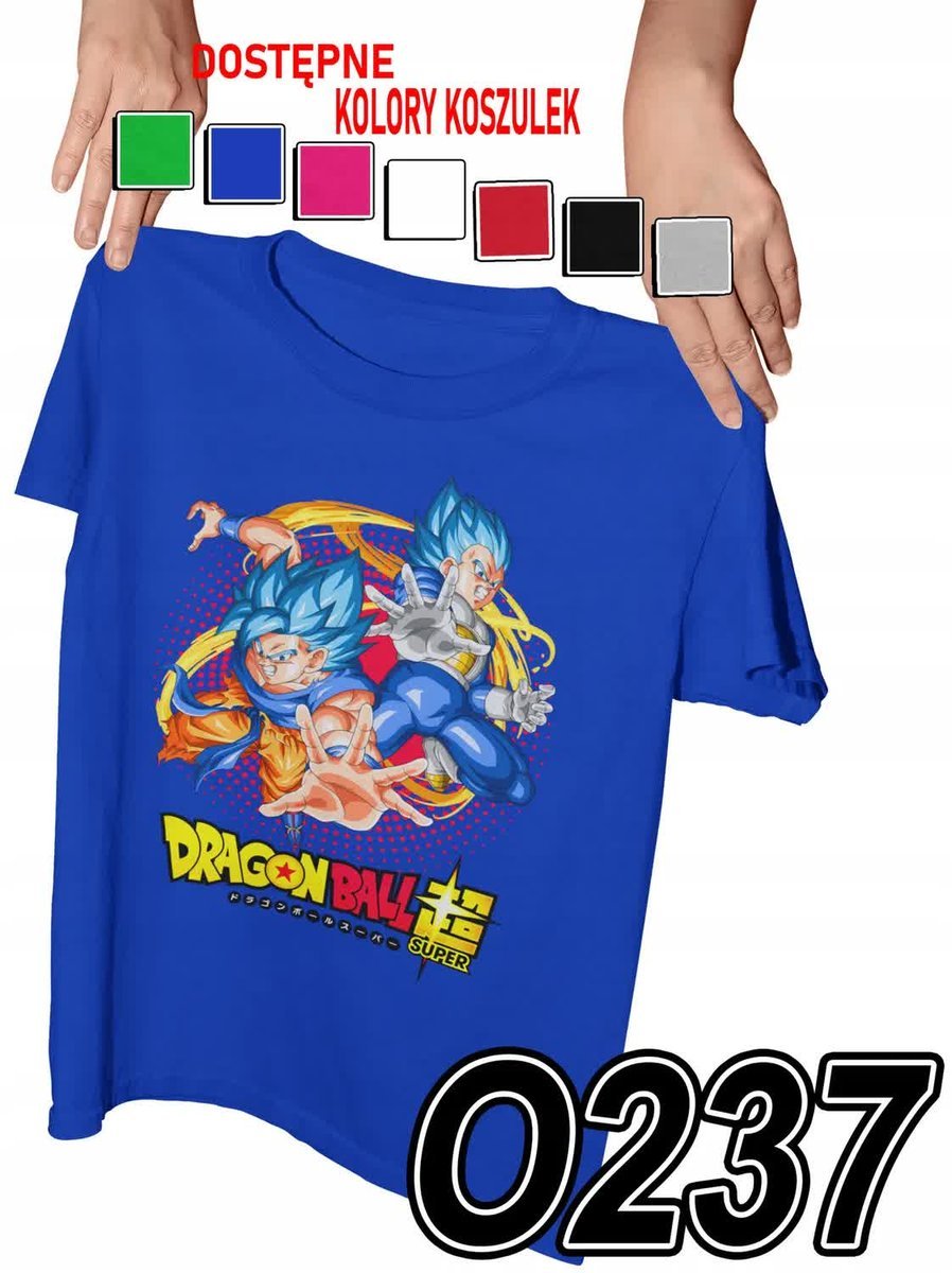 Koszulka Dziecięca Z Nadrukiem Dragonball Goku Anime Vegeta - M 134-140