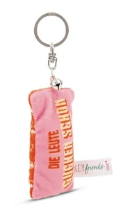 NICI 62112 breloczek do kluczy, mini pluszowa poduszka, 8 cm, z dzwoneczkiem, kolorowy towarzysz do plecaka lub torby, uchwyt na klucze dla małych i dużych 62112 - Plecaki - miniaturka - grafika 1