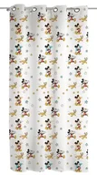 Firany i zasłony dla dzieci - Mickey Mouse zasłona welonowa z pierścieniami, zasłona do pokoju, zasłona wewnętrzna, 140 x 290 cm, Disney, oficjalny produkt, (pojedynczy panel) - miniaturka - grafika 1