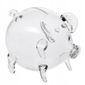 Skarbonki - Duża szklana świnka skarbonka KROSNO bezbarwna XL XXL do rozbicia - miniaturka - grafika 1