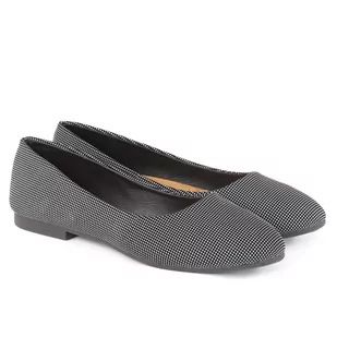 Baleriny damskie Sport BR06-1 czarny/biały - Baleriny - miniaturka - grafika 1