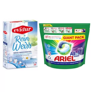 Kapsułki do prania ARIEL All-in-1 PODS 72 szt + Proszek do firan i białego EVIDUR 600 g - Środki do prania - miniaturka - grafika 1