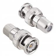 Inne akcesoria audio-wideo - Adapter wtyk BNC na gniazdo F HQ - miniaturka - grafika 1