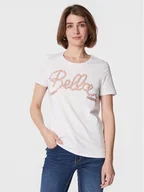 Koszulki i topy damskie - Fracomina T-Shirt FR23ST3003J401N5 Biały Regular Fit - miniaturka - grafika 1