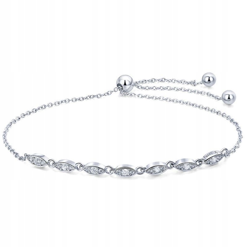 Bransoletka Srebrna Bransoletka Celebrytka Cyrkonie Srebro 925 Trusky