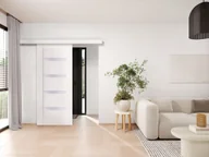 Drzwi wewnętrzne - Artens Drzwi przesuwne Parma biała 80 lewe - miniaturka - grafika 1