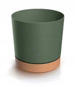 Donice - Doniczka Z Podstawką Okrągła Zielona Tubo 12,8 Cm - miniaturka - grafika 1