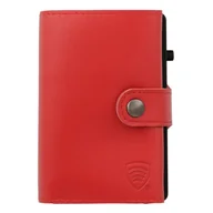 Portfele - Koruma, Portfel Męski Skórzany Wysuwane Karty, KUK-211BLR, Czerwony - miniaturka - grafika 1