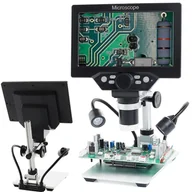 Mikroskopy i lupy - Mikroskop Cyfrowy x1200 12MP HD LCD 1080p z podwójnym oświetleniem - miniaturka - grafika 1