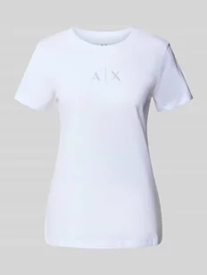 T-shirt o kroju regular fit z czystej bawełny z nadrukiem z logo - Koszulki i topy damskie - miniaturka - grafika 1