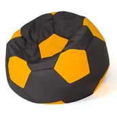 Fotele i pufy dla dzieci - Pufa worek GO GIFT Piłka 10 Czarno-żółty L 80 cm - miniaturka - grafika 1