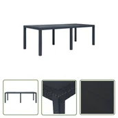 Stoły ogrodowe - The Living Store Stół ogrodowy - 220x90x72 cm - plastikowy - antracytowy - Stół Ogrodowy - miniaturka - grafika 1