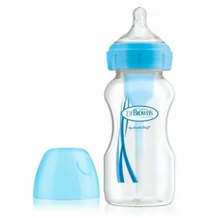 Dr Brown''s Butelka Options+ szeroka 270ml niebiesk - Butelki dla niemowląt - miniaturka - grafika 1