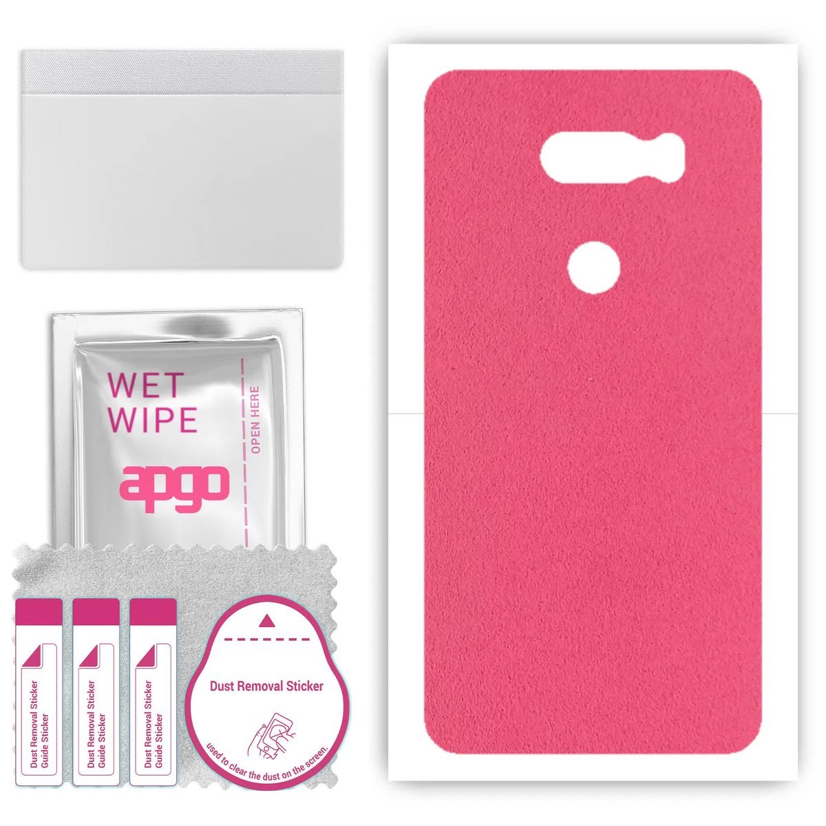 Folia naklejka skórka strukturalna na TYŁ Zamsz do LG V30 - Zamsz Różowy - apgo SKINS