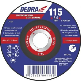 Dedra Tarcza do szlifowania stali F1321 - Materiały ścierne - miniaturka - grafika 1