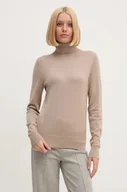 Swetry damskie - Calvin Klein sweter damski kolor szary lekki z golfem K20K207449 - miniaturka - grafika 1