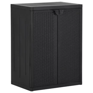 vidaXL Szafa ogrodowa  Szafka ogrodowa czarna 65x45x88 cm PP 151236 - Pozostałe meble ogrodowe - miniaturka - grafika 1