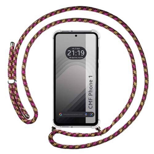 Tumundosmartphone Etui na telefon Nothing CMF Phone 1 ze smyczą w kolorze różowym/złotym