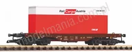 Kolejki i akcesoria - G Flachwagen ÖBB V mit 20' Container Modelleisenbahn kaufen | PIKO Webshop Piko 37011 - miniaturka - grafika 1