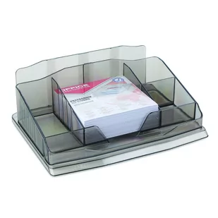 OFFICE PRODUCTS Przybornik na biurko OFFICE PRODUCTS, z karteczkami, plastik, dymny 18156411-91 - Przyborniki na biurko - miniaturka - grafika 2
