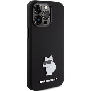 Etui Karl Lagerfeld KLHCP15XSMHCNPK Apple iPhone 15 Pro Max Silicone Choupette Metal Pin czarny/black - Etui i futerały do telefonów - miniaturka - grafika 5