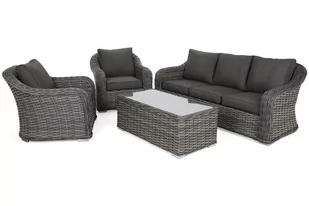 Meble ogrodowe technorattanowe Foggia Silk Grey / Grey Melange - Meble ogrodowe - miniaturka - grafika 2