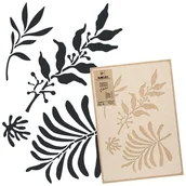 Scrapbooking - Szablon malarski wielokrotny // MALOWANE LIŚCIE // 59x95cm - miniaturka - grafika 1