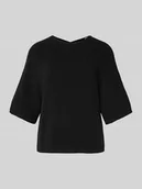 Swetry damskie - Sweter z dzianiny z rękawem o dł. 3/4 model ‘CODY’ - miniaturka - grafika 1