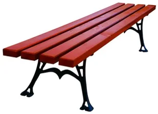Ławka parkowa bez oparcia 150cm T6-M69 - Ławki ogrodowe - miniaturka - grafika 1