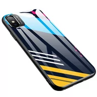 Etui i futerały do telefonów - Hurtel Color Glass Case etui pokrowiec nakładka ze szkła hartowanego z osłoną na aparat iPhone XR pattern 2 - Przezroczysty - miniaturka - grafika 1