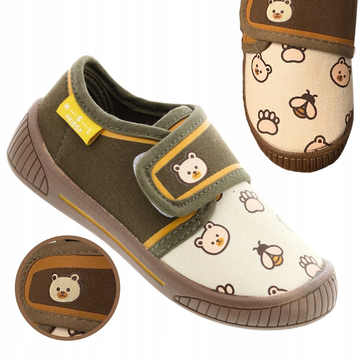 Kapcie Dziecięce Buty Zmienne Do Przedszkola Na Rzep 29 Misie