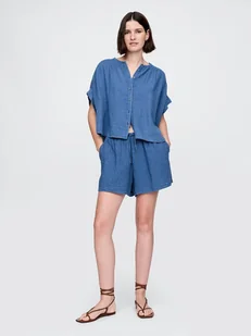 GAP Szorty w kolorze niebieskim - Spodenki damskie - miniaturka - grafika 1