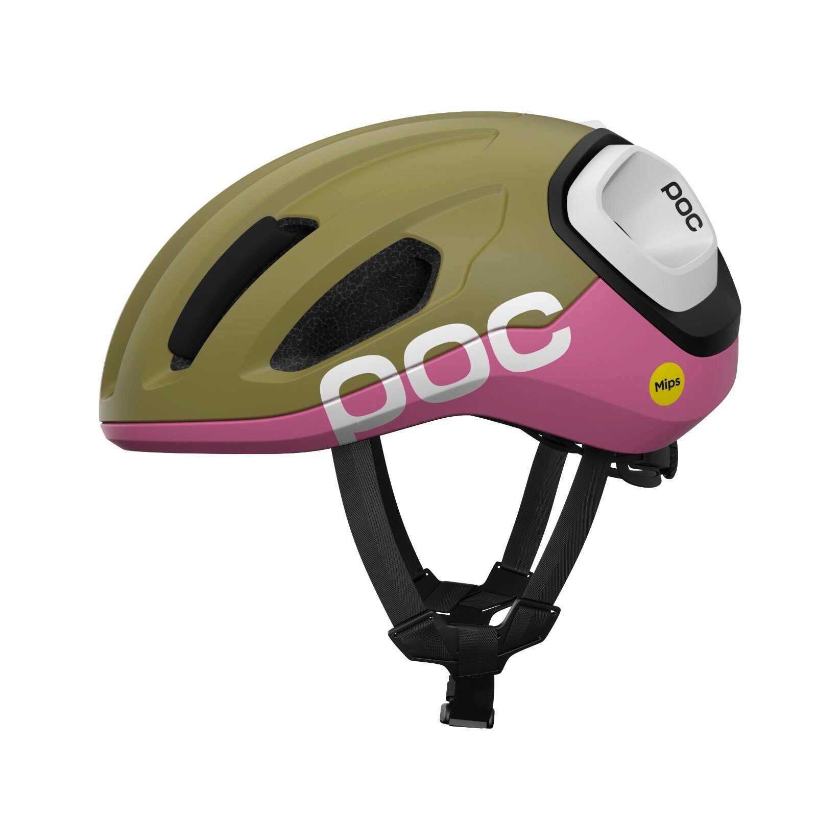 Kask rowerowy POC Amidal Olivine Green Matt/Thulite Pink Matt S