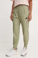 Spodnie damskie - adidas spodnie dresowe ZNE kolor zielony gładkie IW7734 - miniaturka - grafika 1