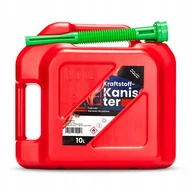 Akcesoria motoryzacyjne - KANISTER PALIWOWY na PALIWO HDPE DWA UCHWYTY LEJEK i korek z USZCZELKĄ 10L - miniaturka - grafika 1