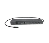 Huby USB - i-Tec C31FLATPRO100 USB-C Metal Ergonomic 4K 3x Display Czarny - miniaturka - grafika 1