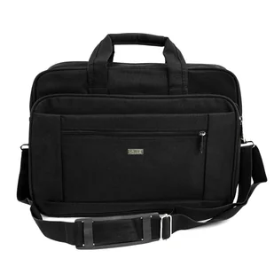 Torba na laptop materiałowa Solier SM02 Lindis czarna - Torby męskie - miniaturka - grafika 1